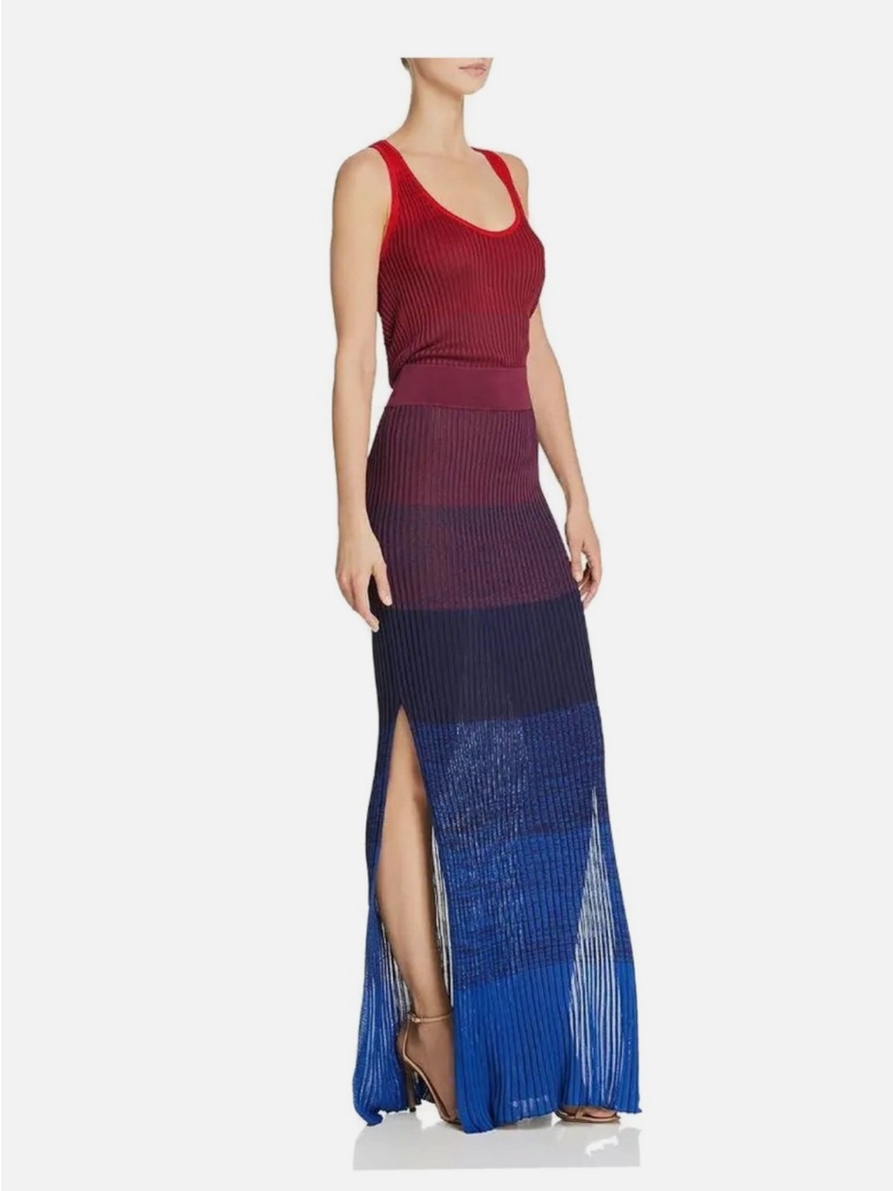 Elizabeth & James colorful knit maxi dress with lining - size Small